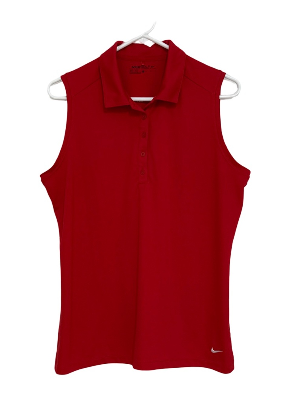 Nike Red Sleeveless Polo Golf Top